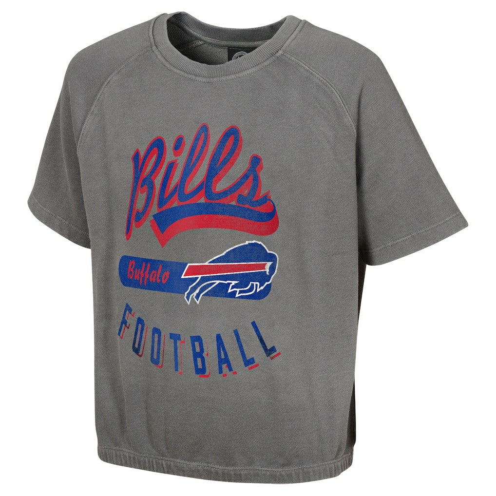 Buffalo Bills Women's Mineral Wash Short Sleeve Top Gray - NFL