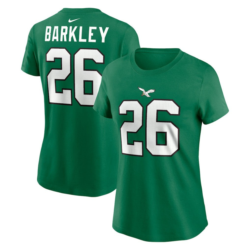 Saquon Barkley Philadelphia Eagles Women's Player Name & Number T-Shirt Kelly Green - Nike
