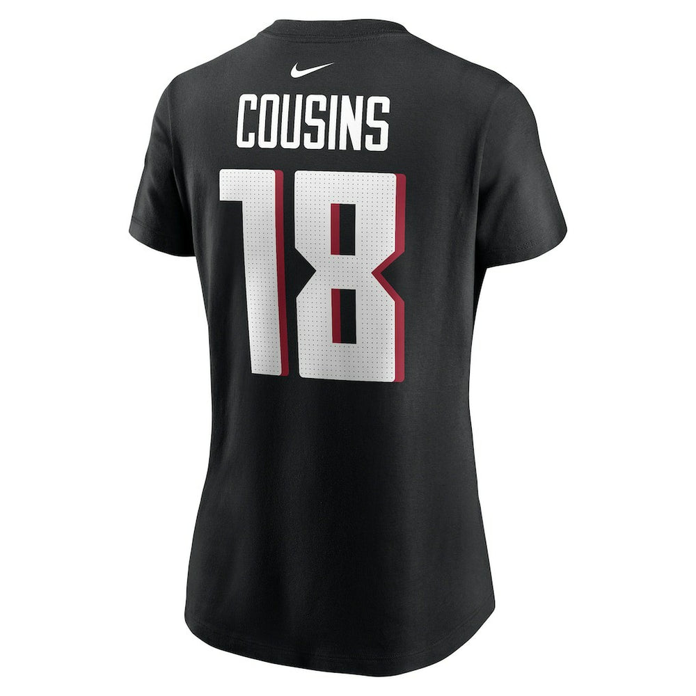Kirk Cousins Atlanta Falcons Women's Player Name & Number T-Shirt Black - Nike