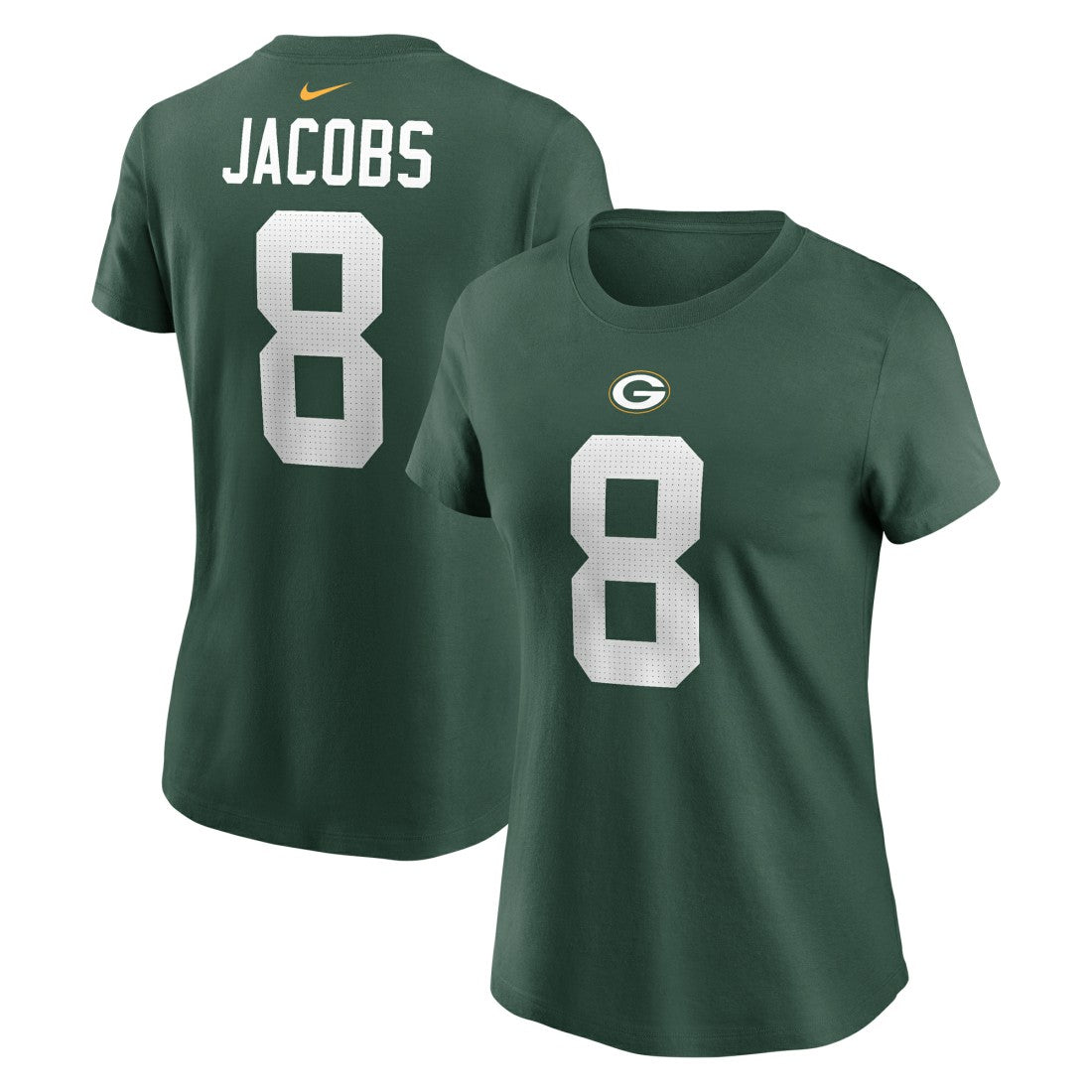 Josh Jacobs Green Bay Packers Women's Player Name & Number T-Shirt Green - Nike