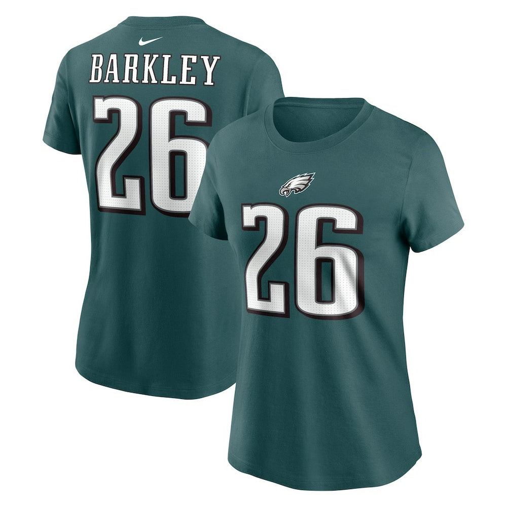 Saquon Barkley Philadelphia Eagles Women's Player Name & Number T-Shirt Midnight Green - Nike