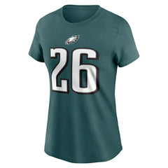 Saquon Barkley Philadelphia Eagles Women's Player Name & Number T-Shirt Midnight Green - Nike