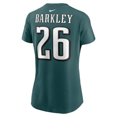 Saquon Barkley Philadelphia Eagles Women's Player Name & Number T-Shirt Midnight Green - Nike