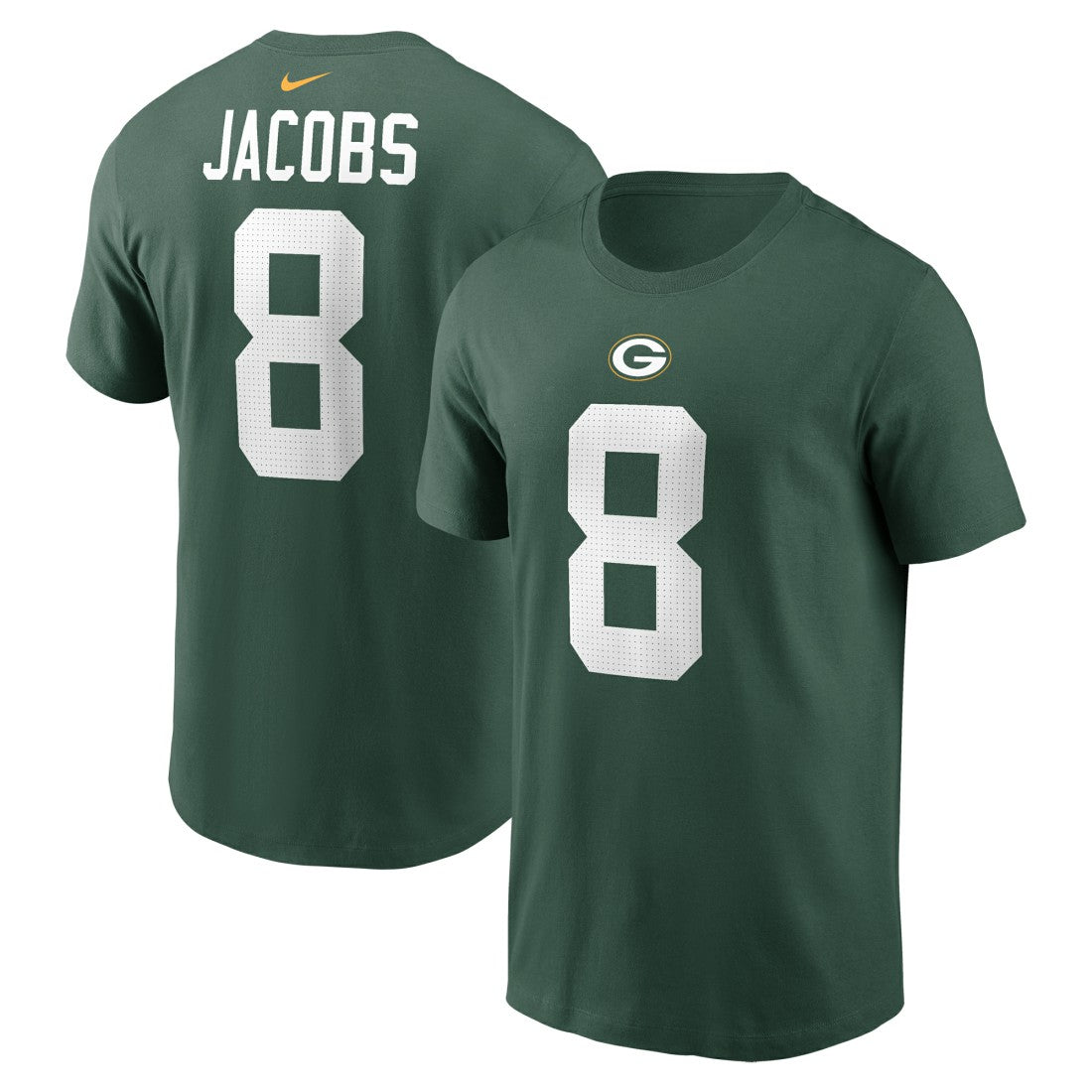 Josh Jacobs Green Bay Packers Player Name & Number T-Shirt Green - Nike