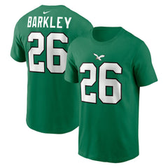 Saquon Barkley Philadelphia Eagles Player Name & Number T-Shirt Kelly Green - Nike