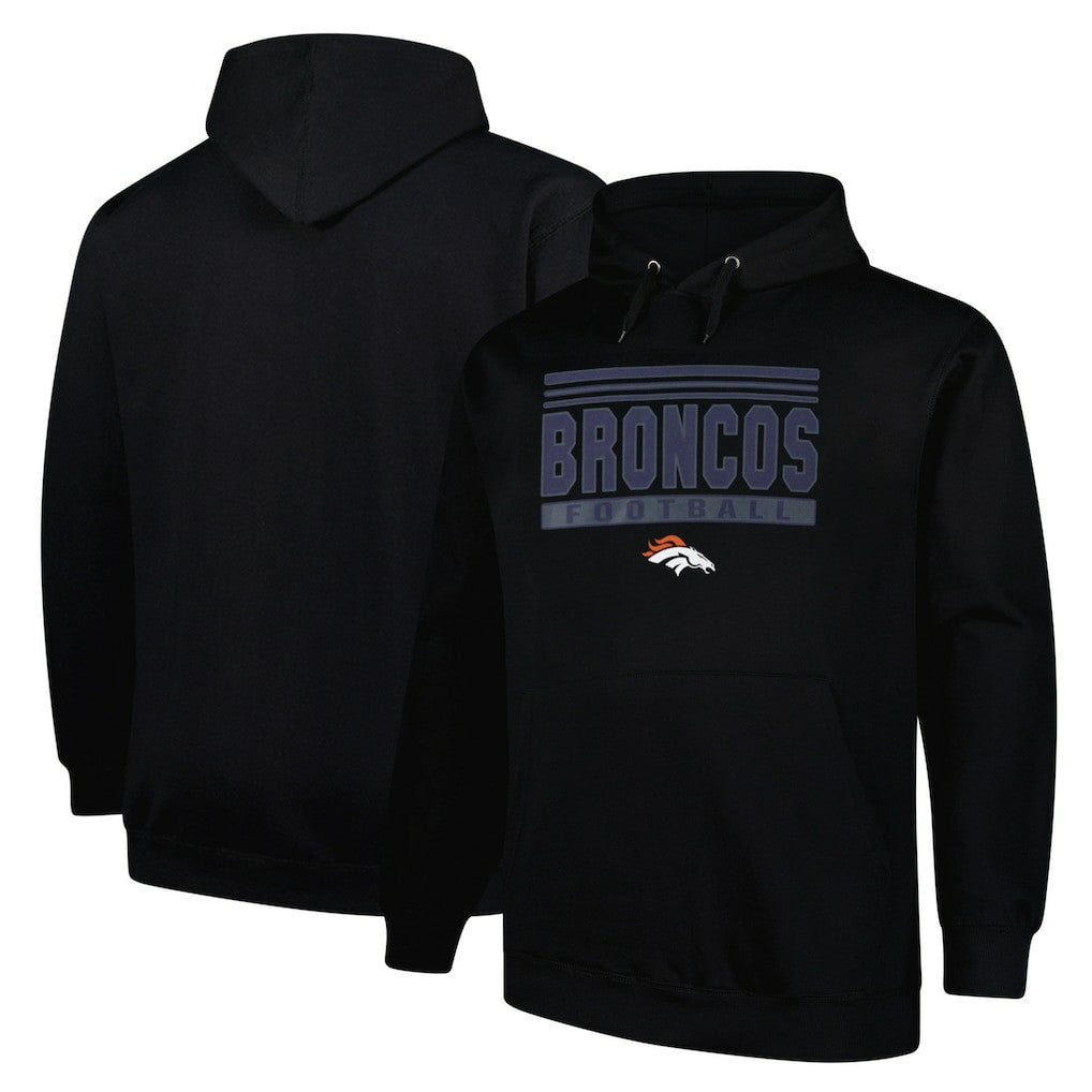 Denver Broncos Big & Tall Pop Pullover Hoodie Black - Fanatics