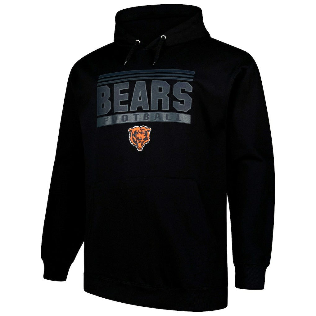 Chicago Bears Big & Tall Pop Pullover Hoodie Black - Fanatics