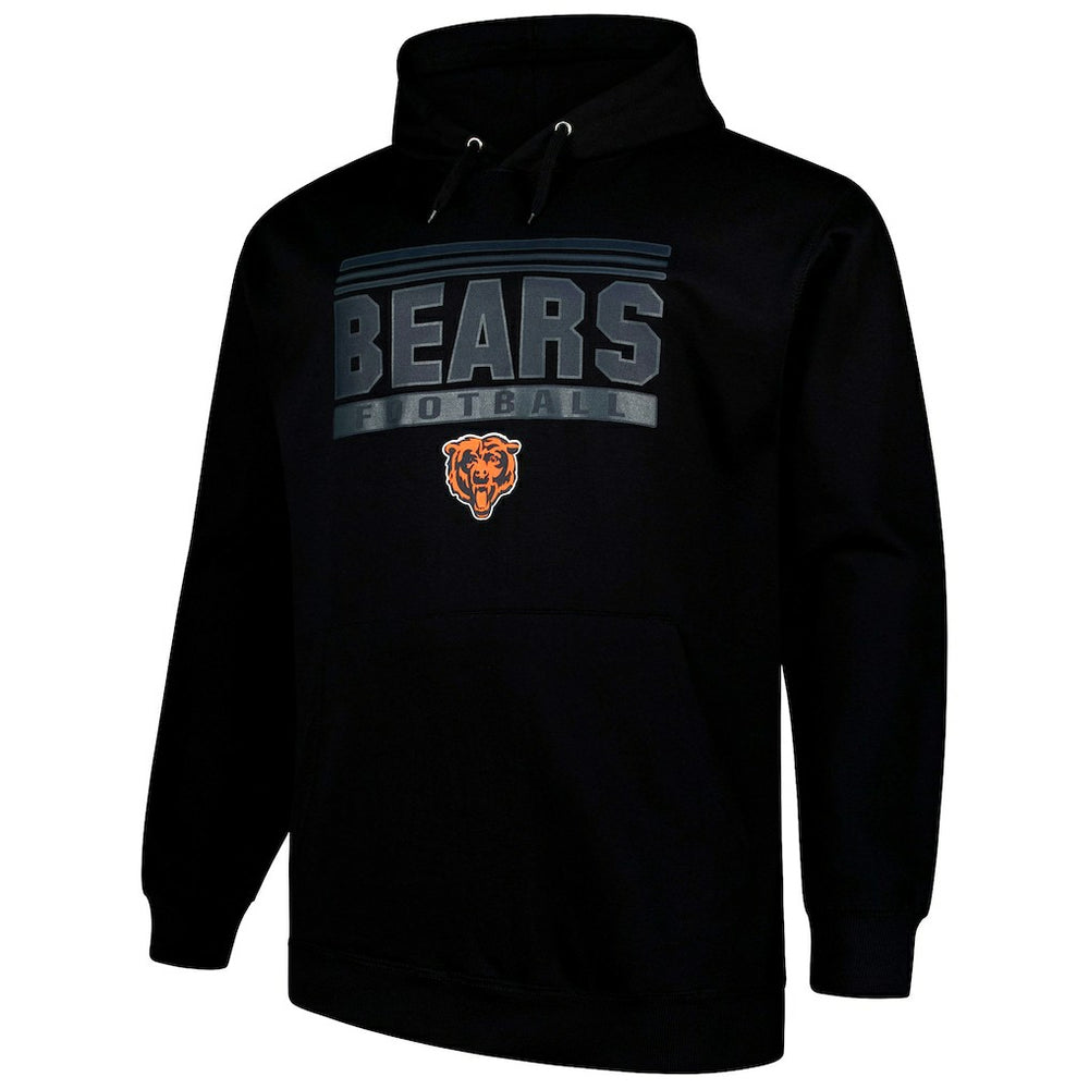 Chicago Bears Big & Tall Pop Pullover Hoodie Black - Fanatics