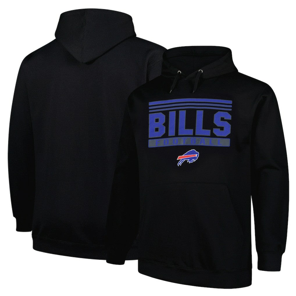Buffalo Bills Big & Tall Pop Pullover Hoodie Black - Fanatics