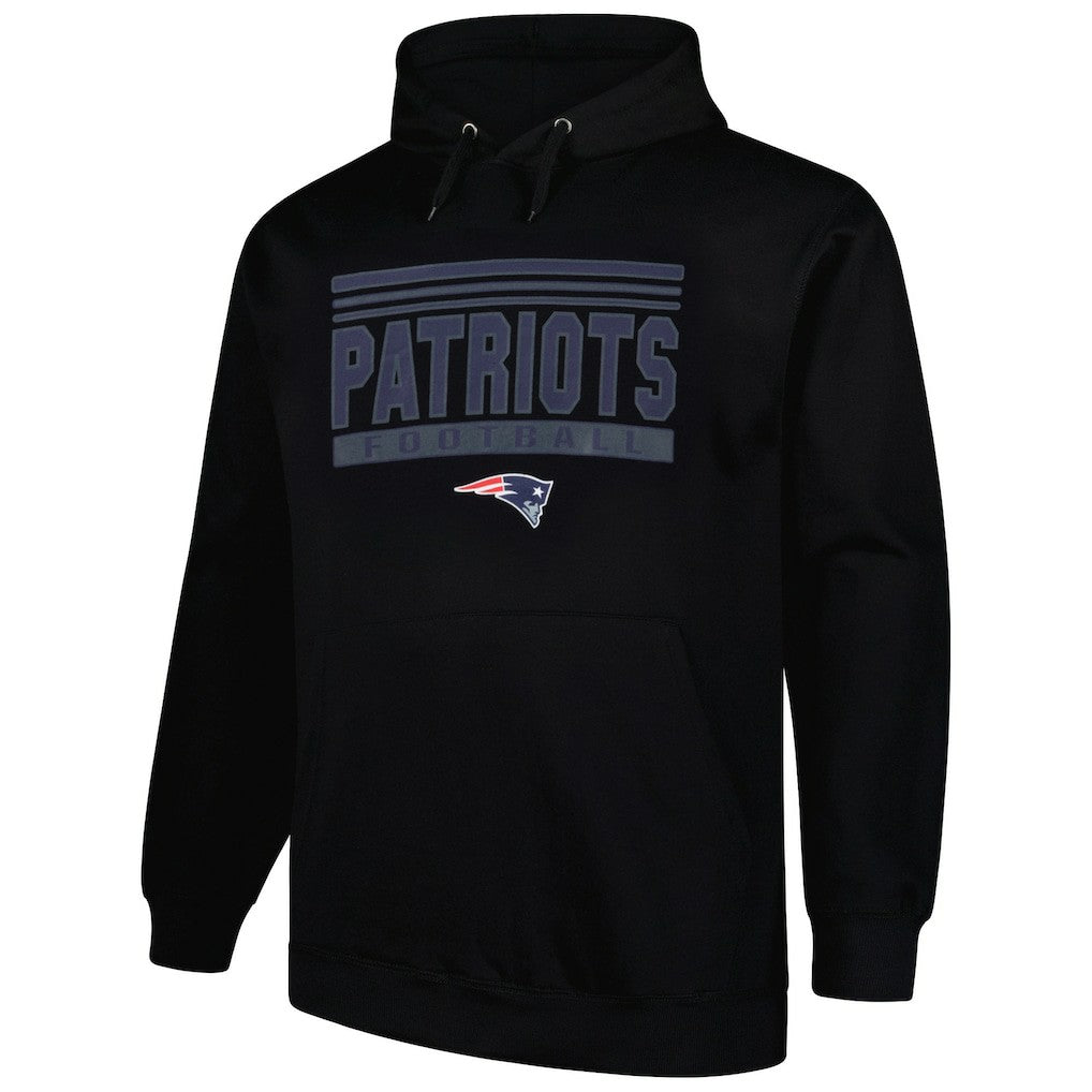 New England Patriots Big & Tall Pop Pullover Hoodie Black - Fanatics