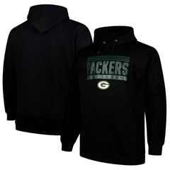 Green Bay Packers Big & Tall Pop Pullover Hoodie Black - Fanatics