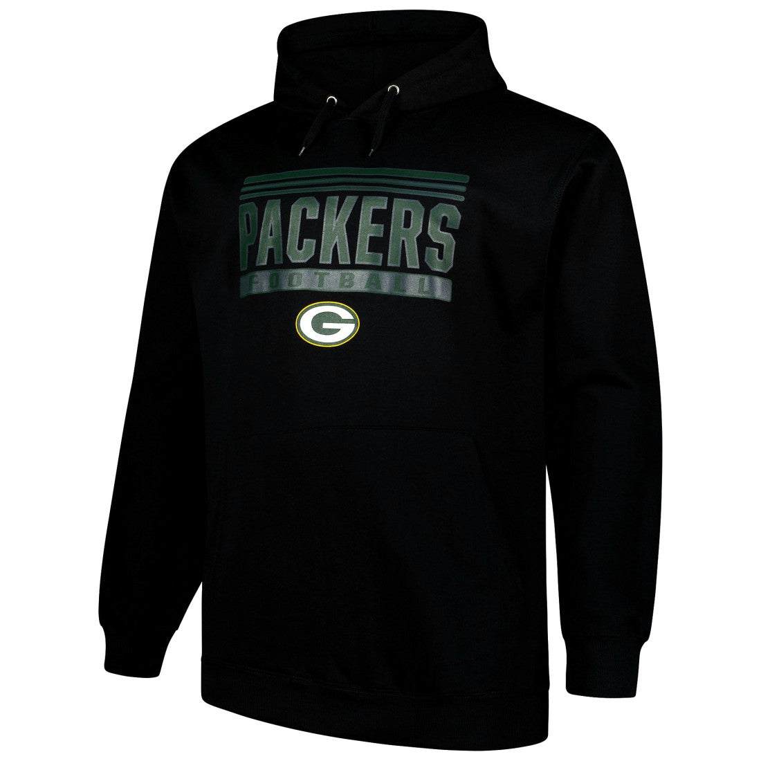 Green Bay Packers Big & Tall Pop Pullover Hoodie Black - Fanatics