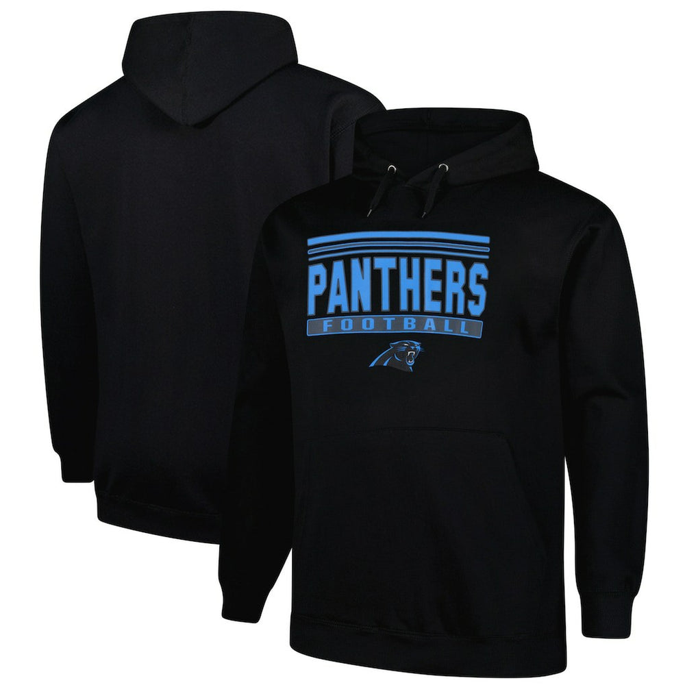 Carolina Panthers Big & Tall Pop Pullover Hoodie Black - Fanatics