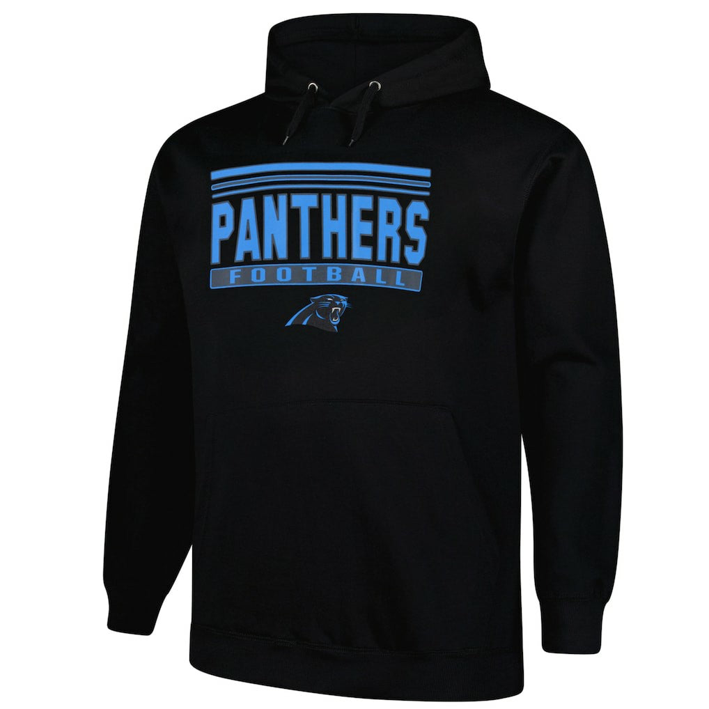 Carolina Panthers Big & Tall Pop Pullover Hoodie Black - Fanatics