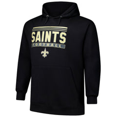 New Orleans Saints Big & Tall Pop Pullover Hoodie Black - Fanatics