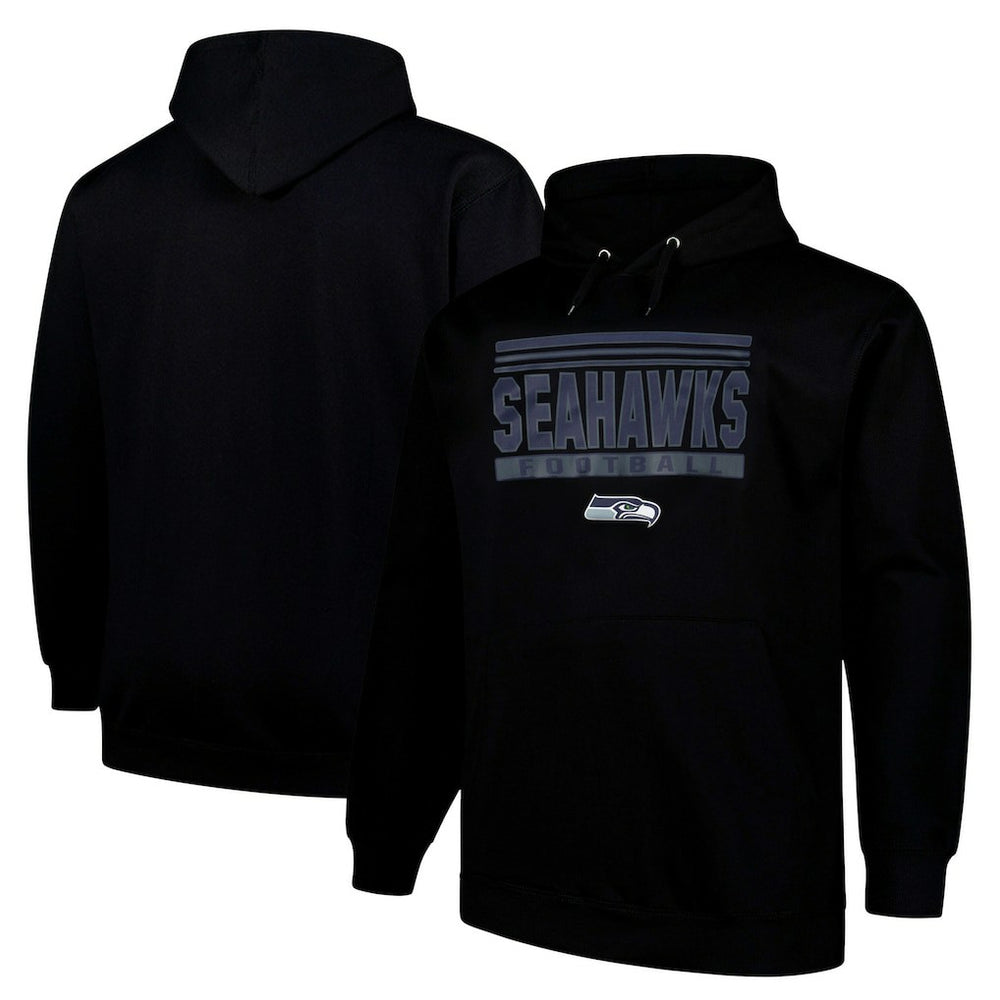 Seattle Seahawks Big & Tall Pop Pullover Hoodie Black - Fanatics