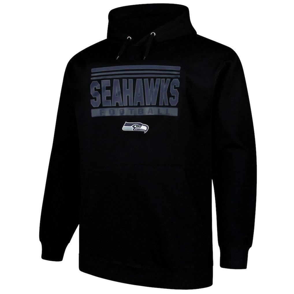 Seattle Seahawks Big & Tall Pop Pullover Hoodie Black - Fanatics