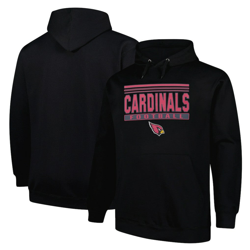 Arizona Cardinals Big & Tall Pop Pullover Hoodie Black - Fanatics