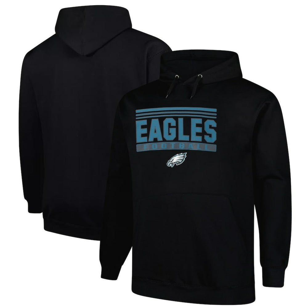 Philadelphia Eagles Big & Tall Pop Pullover Hoodie Black - Fanatics