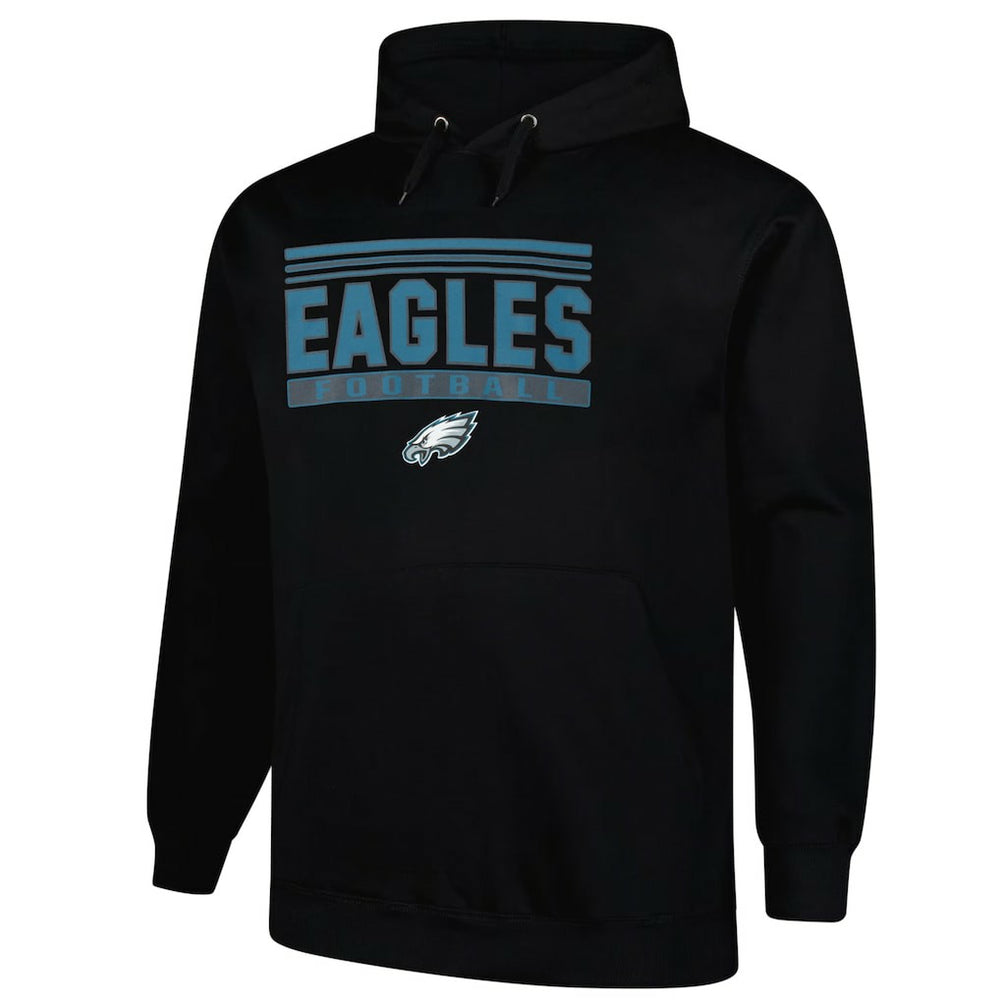 Philadelphia Eagles Big & Tall Pop Pullover Hoodie Black - Fanatics