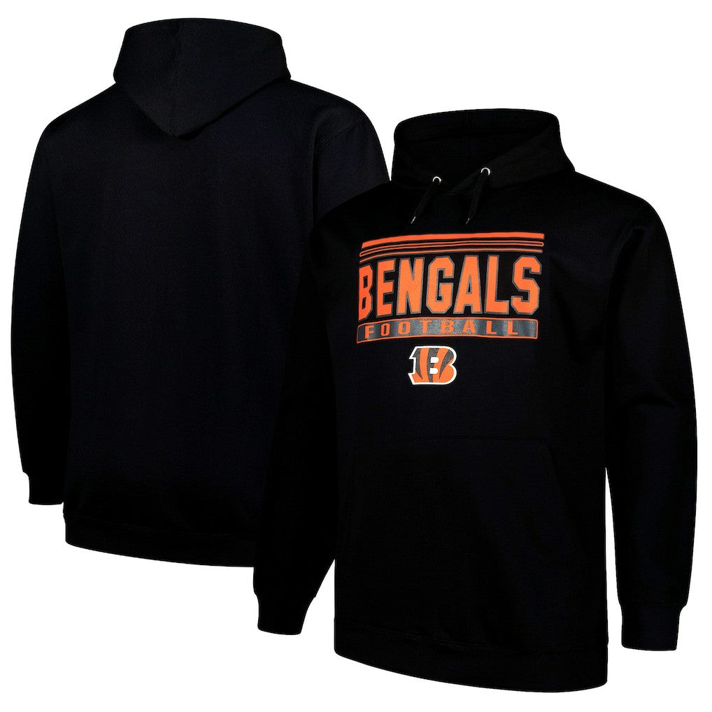 Cincinnati Bengals Big & Tall Pop Pullover Hoodie Black - Fanatics