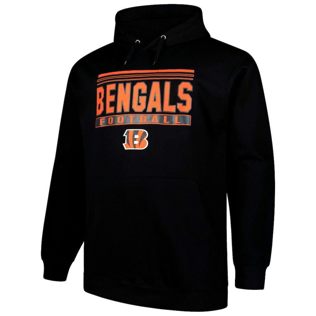 Cincinnati Bengals Big & Tall Pop Pullover Hoodie Black - Fanatics