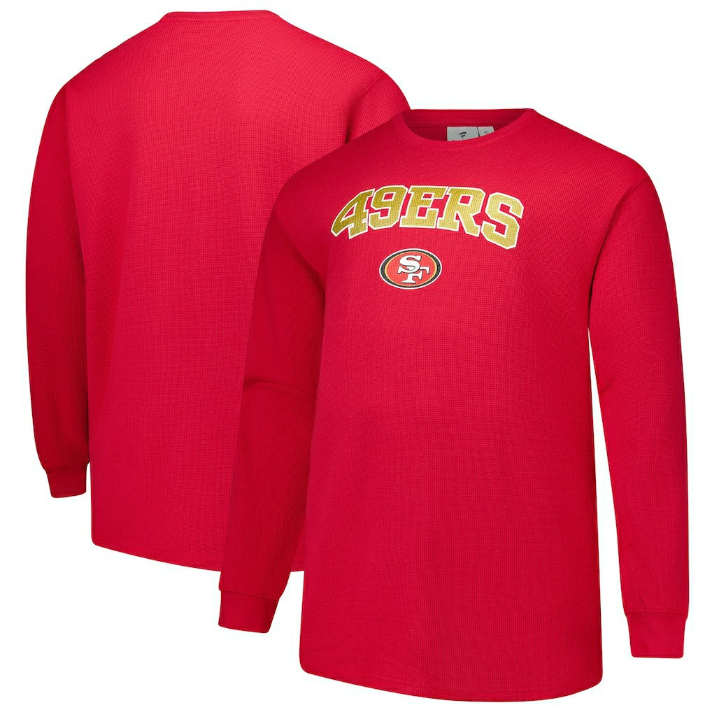 San Francisco 49ers Big & Tall Thermal Long Sleeve T-Shirt Scarlet - Fanatics