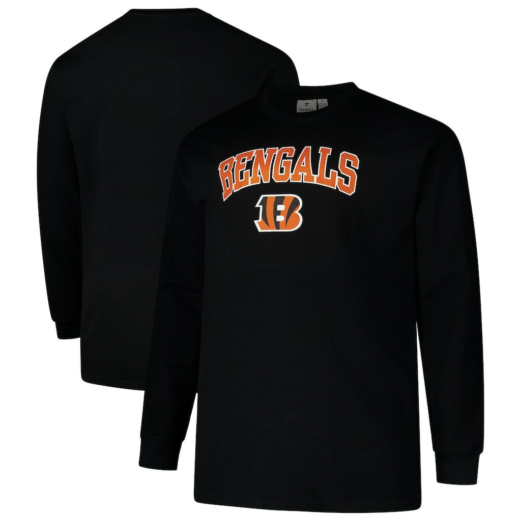 Cincinnati Bengals Big & Tall Thermal Long Sleeve T-Shirt Black - Fanatics