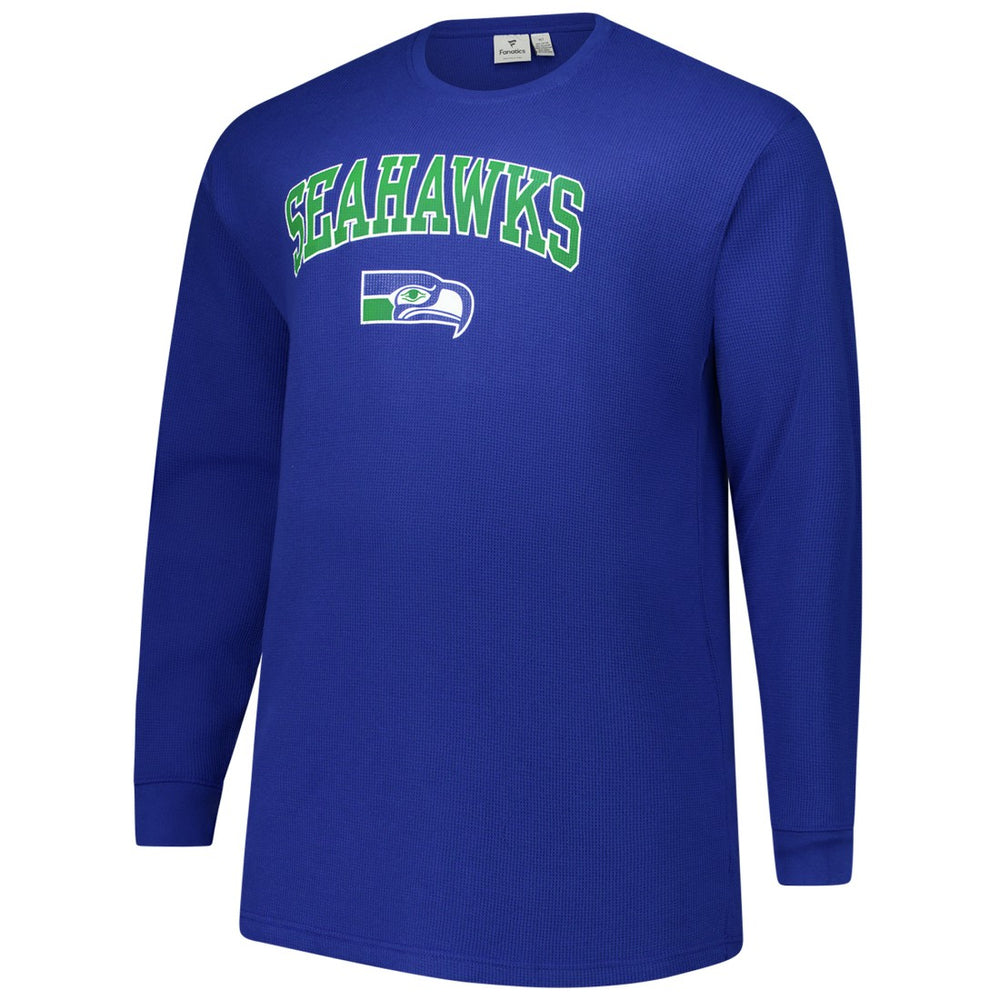 Seattle Seahawks Big & Tall Throwback Thermal Long Sleeve T-Shirt Royal - Fanatics
