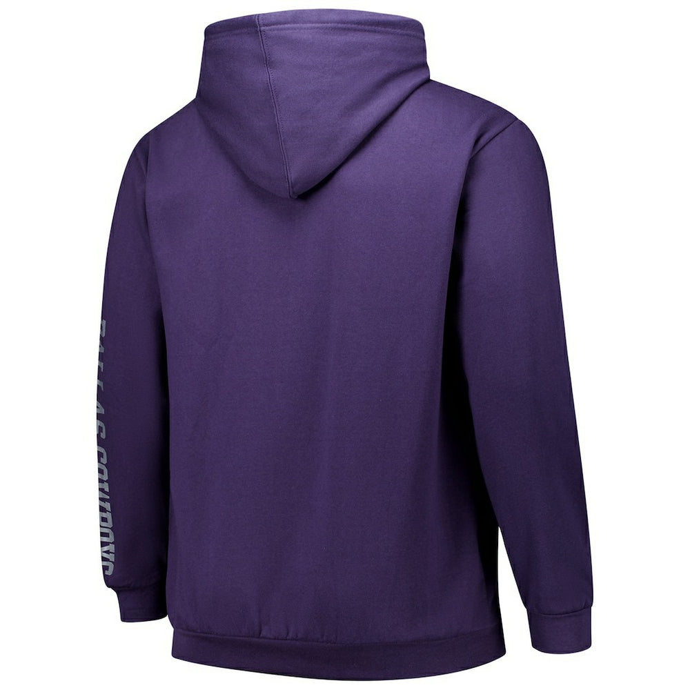 Dallas Cowboys Big & Tall Sleeve Hit Full-Zip Hoodie Purple - Fanatics