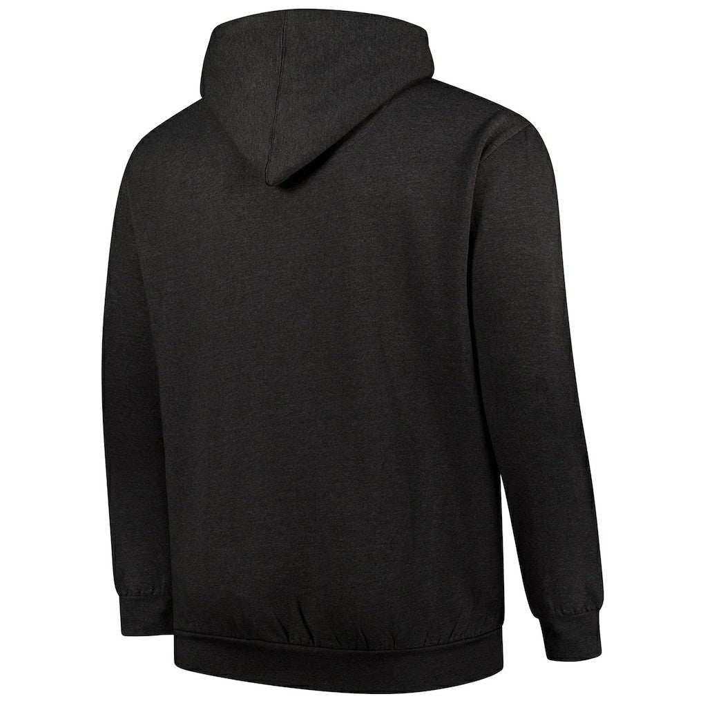 Cleveland Browns Big & Tall Sleeve Hit Full-Zip Hoodie Heather Charcoal - Fanatics