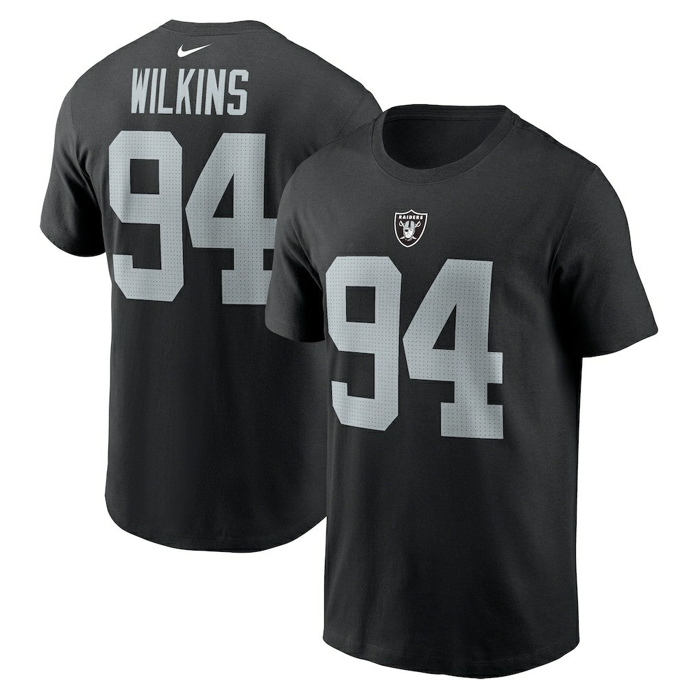 Christian Wilkins Las Vegas Raiders Player Name & Number T-Shirt Black - Nike