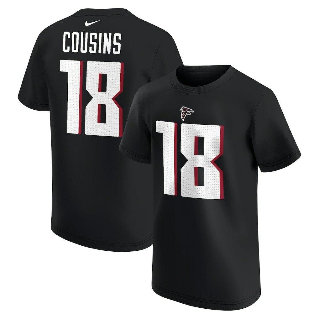 Kirk Cousins Atlanta Falcons Youth Player Name & Number T-Shirt Black - Nike