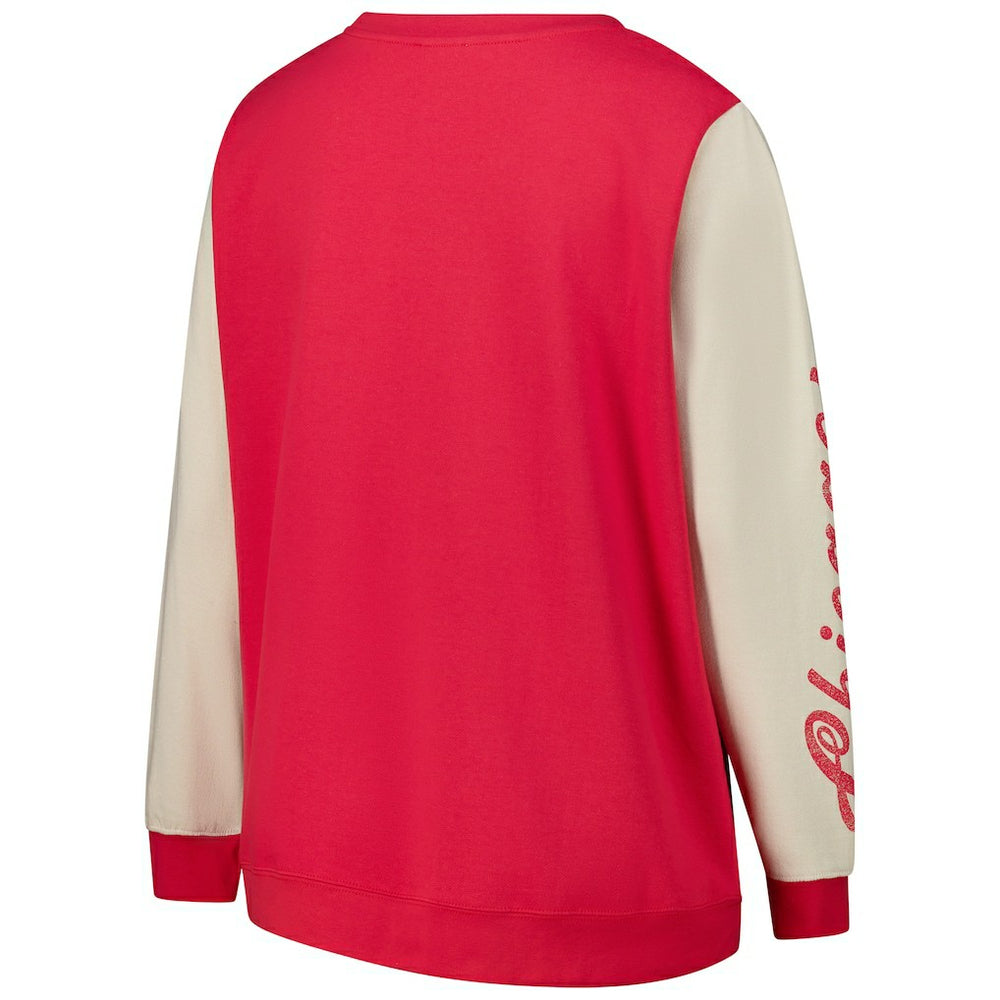 47 brand - Chicago Bulls '47 Women's Plus Size Oversized Rise Andie Pullover Sweatshirt - Red