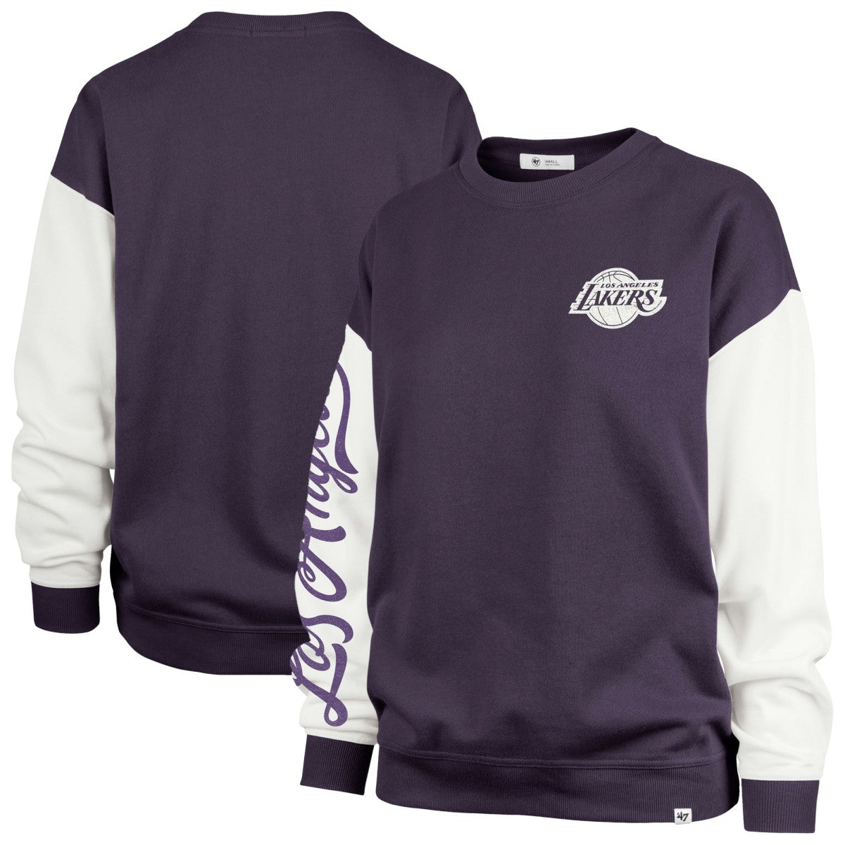47 brand - Los Angeles Lakers '47 Women's Plus Size Oversized Rise Andie Pullover Sweatshirt - Purple