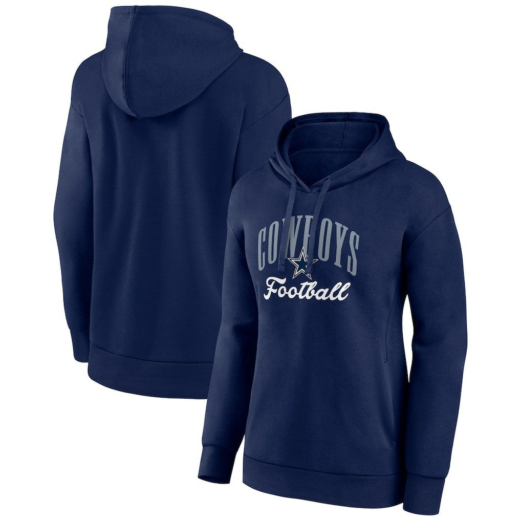 Dallas Cowboys Women's Victory Script Pullover Hoodie Navy - NFL