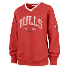 47 brand - Chicago Bulls '47 Women's Rise Wax Pack Daze '80s Oversize Pullover Sweatshirt - Red