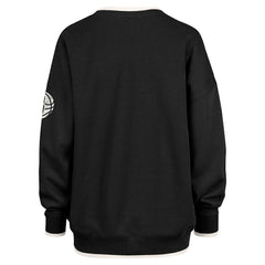 47 brand - Brooklyn Nets '47 Women's Rise Wax Pack Daze '80s Oversize Pullover Sweatshirt - Black