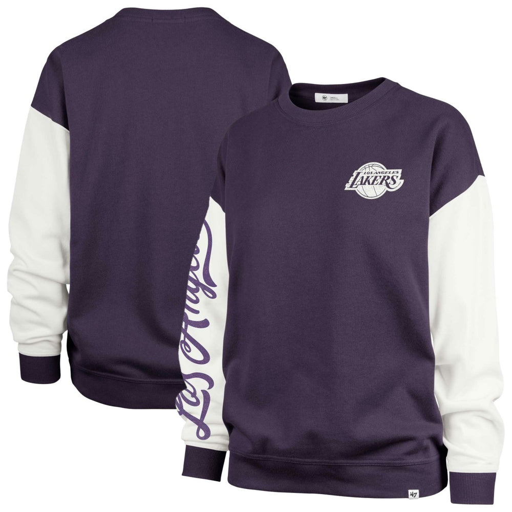 47 brand - Los Angeles Lakers '47 Women's Rise Andie Pullover Sweatshirt - Oversized Pullover Sweatshirt Purple