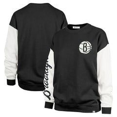 47 brand - Brooklyn Nets '47 Women's Rise Andie Oversized Pullover Sweatshirt - Black