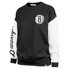 47 brand - Brooklyn Nets '47 Women's Rise Andie Oversized Pullover Sweatshirt - Black