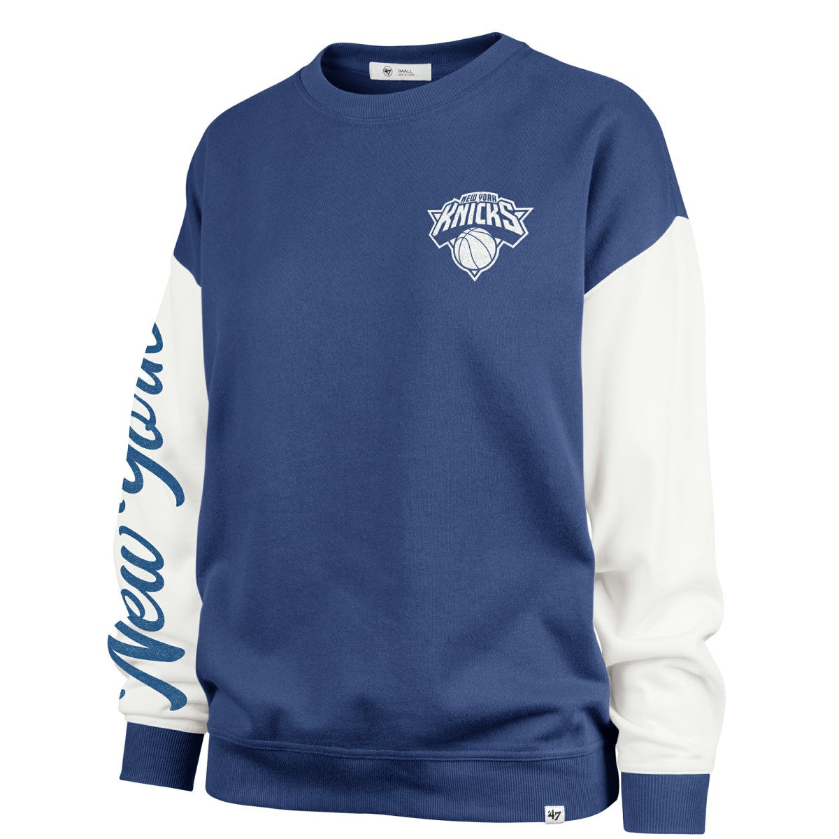 47 brand - New York Knicks '47 Women's Rise Andie Oversized Pullover Sweatshirt - Blue