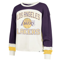 47 brand - Los Angeles Lakers '47 Women's Curve Raglan Long Sleeve T-Shirt - Cream