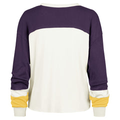 47 brand - Los Angeles Lakers '47 Women's Curve Raglan Long Sleeve T-Shirt - Cream