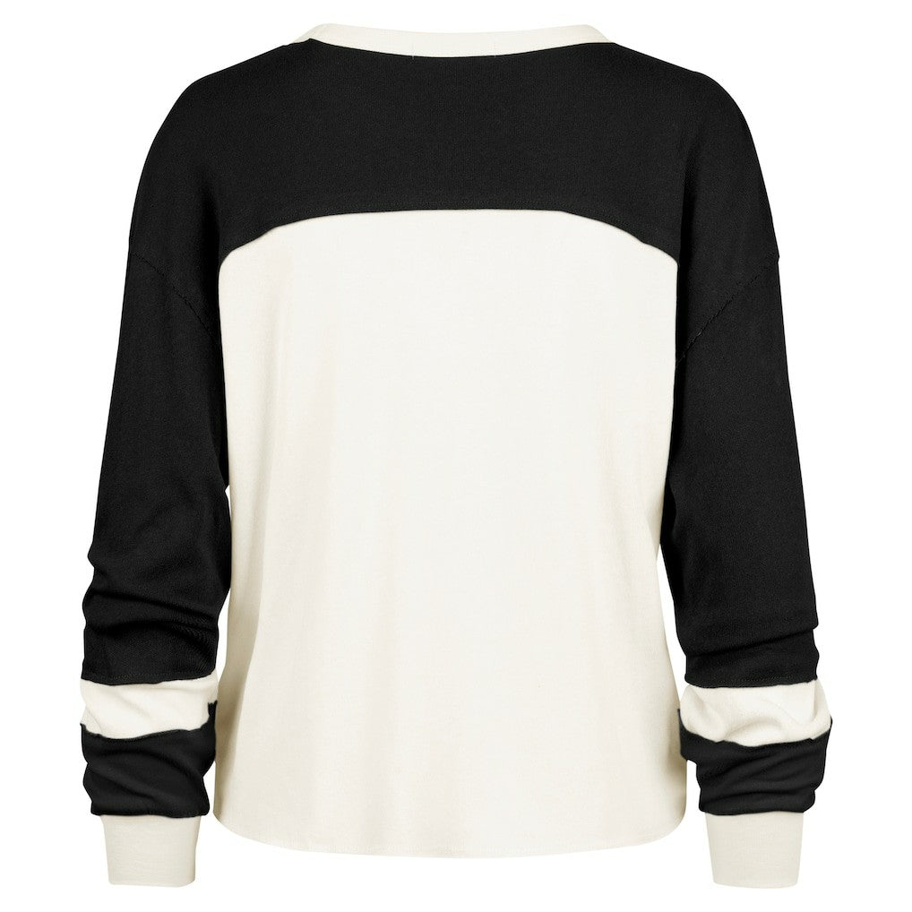 47 brand - Brooklyn Nets '47 Women's Curve Raglan Long Sleeve T-Shirt - Cream