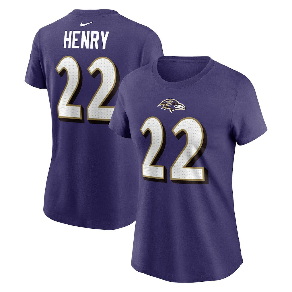 Derrick Henry Baltimore Ravens Women's Player Name & Number T-Shirt Purple - Nike