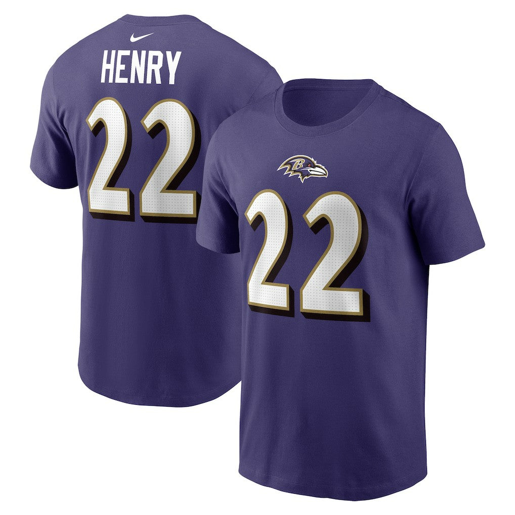 Derrick Henry Baltimore Ravens Player Name & Number T-Shirt Purple - Nike