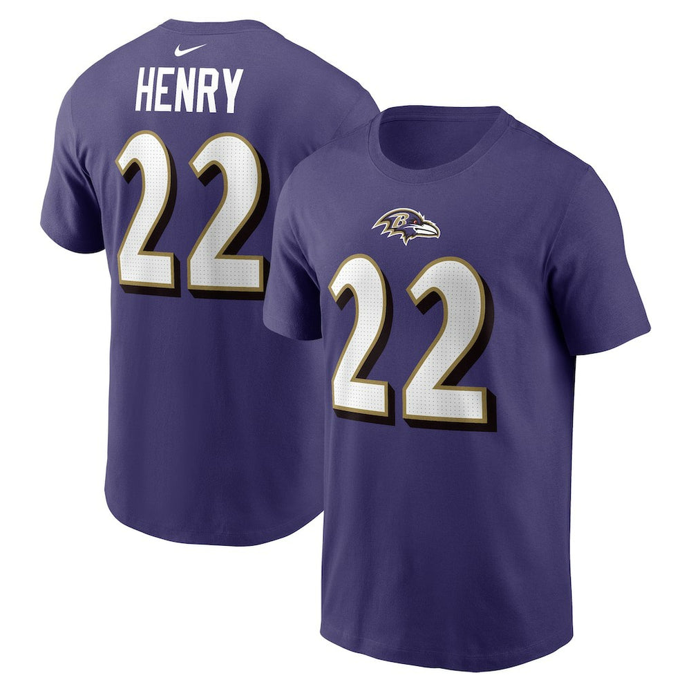 Derrick Henry Baltimore Ravens Player Name & Number T-Shirt Purple - Nike