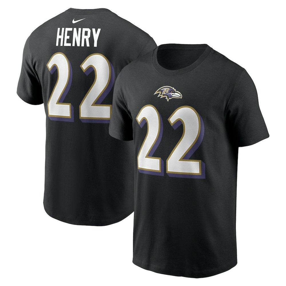 Derrick Henry Baltimore Ravens Player Name & Number T-Shirt Black - Nike