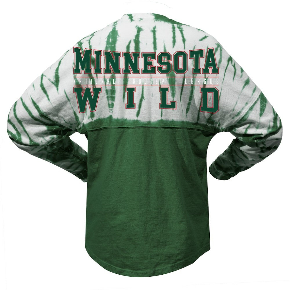 Minnesota Wild - Spirit Jersey Unisex Crystal Half Dye Long Sleeve T-Shirt Green